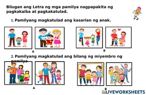 Kuwento Ng Pagmamahal Sa Pamilya Worksheets .